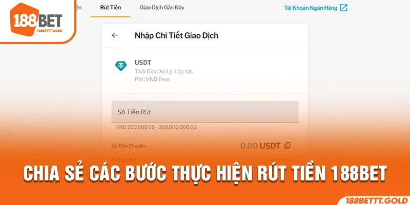 Chia sẻ các bước thực hiện rút tiền 188BET